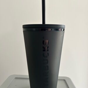 Starbucks Matte Black Tumbler with Straw